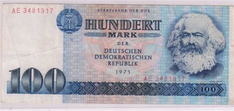 Germany Ddr 100 Mark 1975 Currency Note Kb Coins And Currencies
