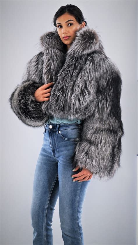 silver fox bolero jacket fox fur jacket fox fur coat bolero jacket fur coat fashion
