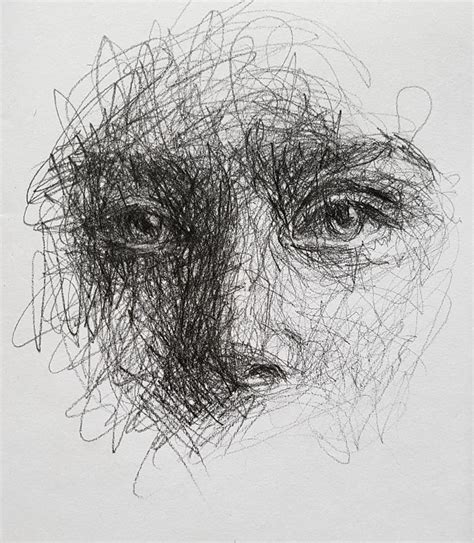 This Self Taught Artist Draws Female Portraits Entirely By Scribbling Pics Cool Art