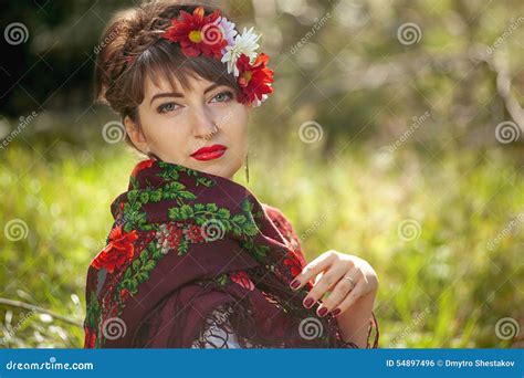 Russian Woman Stock Photo Image Of Shawl Caucasian 54897496