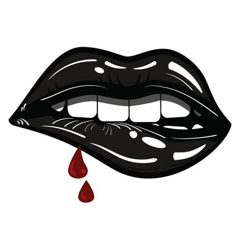 Red kiss lips lipstick print or imprint vector isolated element on white background for cosmetics vector illustration of glossy dripping red lips. Lips black and white clipart 9 » Clipart Station