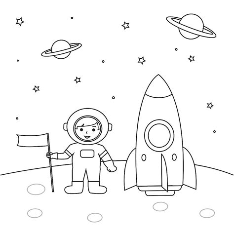 Outer Space Coloring Pages for Kids: Fun & Free Printable Coloring