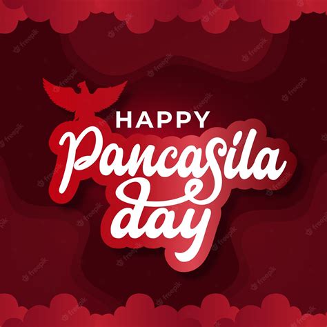 Premium Vector Greeting Text Of Pancasila Day Lettering Design
