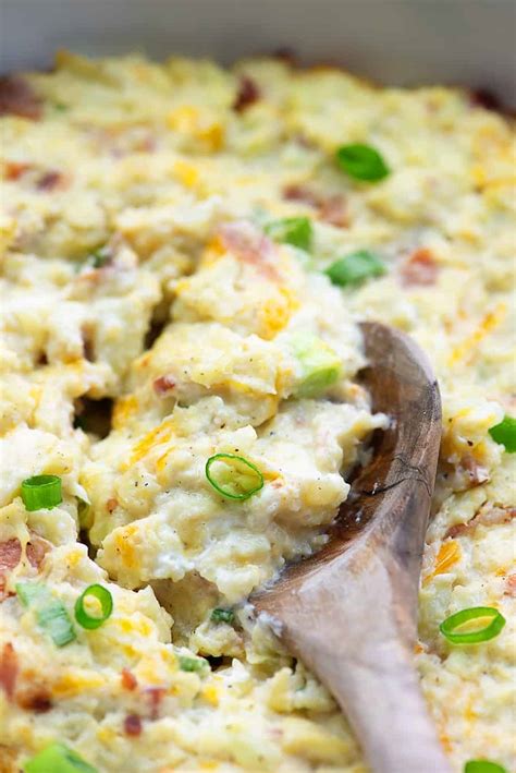 Loaded Cauliflower Casserole With Bacon Cheddar And Cream Cheese