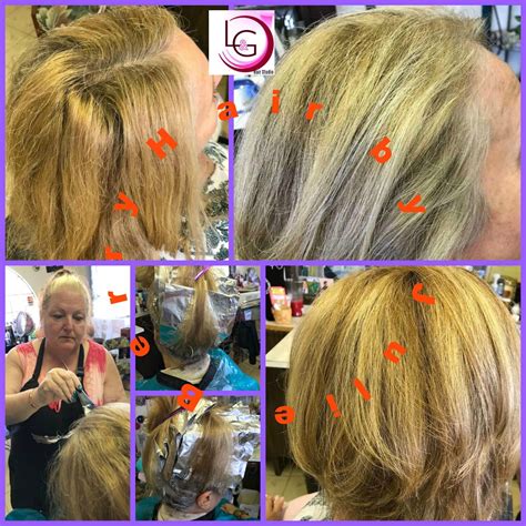 Also balayage, hair coloring, highlighting. Blonde was on the menu today and Julie Berry at L&G Hair ...