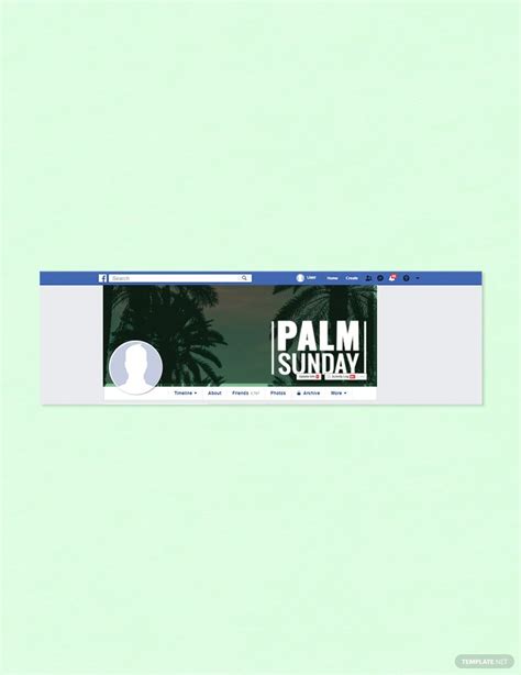 Palm Sunday Facebook App Cover Template In Psd Download