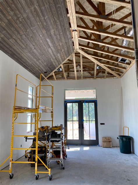 A shiplap ceiling adds class. Blog - Palm Grove Farmhouse | Installing shiplap, Shiplap ...