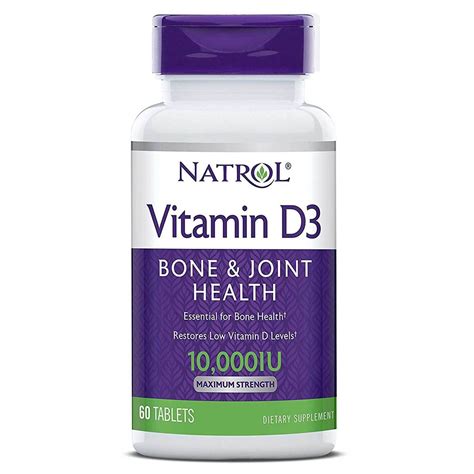Today nutritionally oriented practitioners routinely recommend vitamin d blood testing followed by supplementation, a trend that has been building over the last decade. Buy Natrol Vitamin D3 - 10,000 IU - 60 Tablets - eVitamins ...
