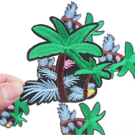 Plant Parches Embroidered Iron On Patches For Clothing Diy Stripes