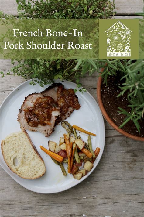 Place a piece of parchment paper on top of the wire rack. French Bone-In Pork Shoulder Roast — Under A Tin Roof™ in 2020 | Pork shoulder roast, Shoulder ...