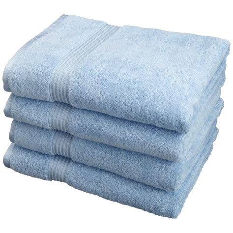 Egyptian Cotton 600 Gsm 4 Piece Bath Towel Set Light Blue