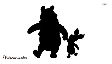 Pooh And Piglet Silhouette Png Vector Silhouette Pics