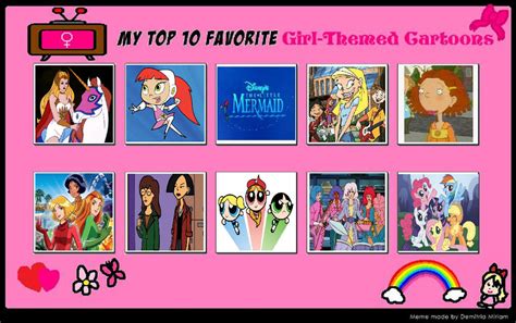 My Top 10 Favorite Girl Themed Cartoons By Sithvampiremaster27 On