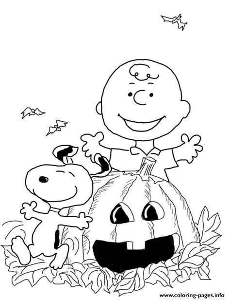 Charlie Brown Halloween Coloring Page Printable