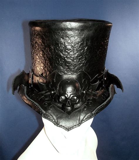 Skull Topper Leather Top Hat With An Embossed Skull Patter Flickr