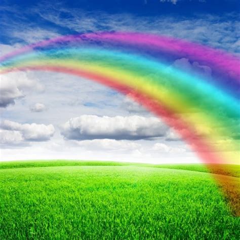 Rainbow Over Field Stock Photo By ©fotoall 50375407