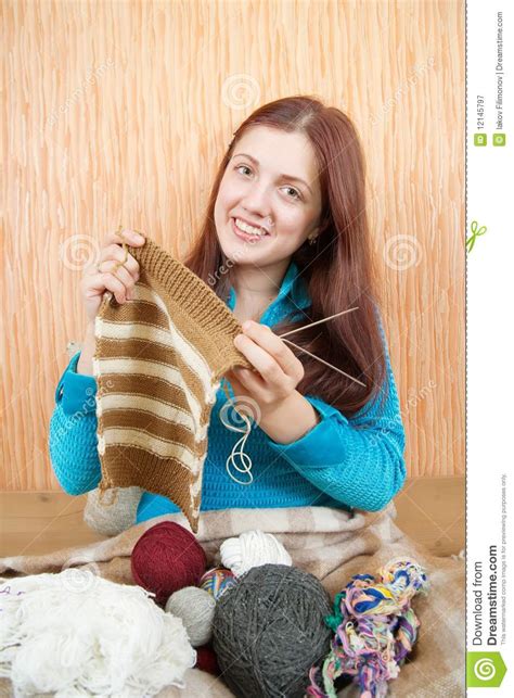 Knitting Woman Royalty Free Stock Photography Image