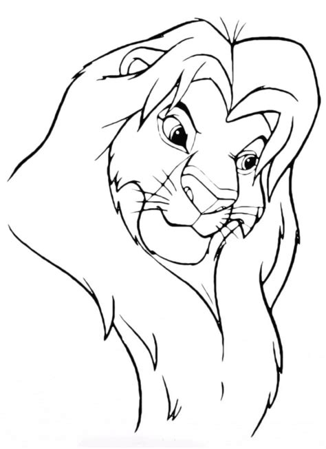 Lion King Adult Simba Coloring Pages
