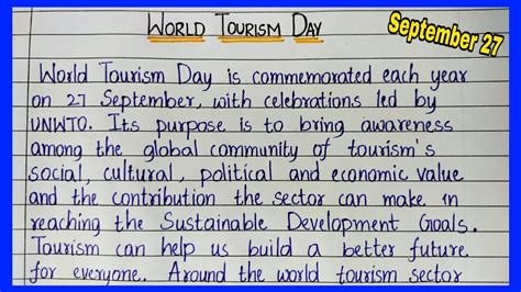 Essay On World Tourism Day 2021 Essentialessaywriting World