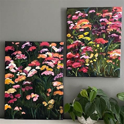 Learn How To Paint Wildflowers With Acrylic Paint On Canvas Step By
