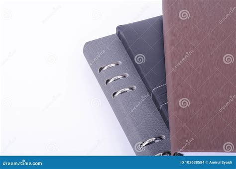 Stacking Diaries On White Background Stock Photo Image Of Bookstore