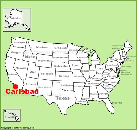 Carlsbad Location On The Us Map