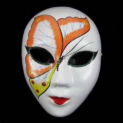 Thicken Plain White Masquerade Party Masks Full Face Paper Pulp Blank