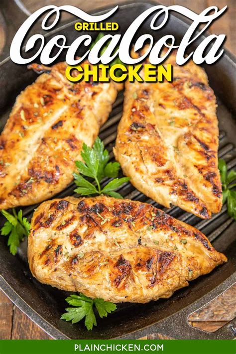 Stir to coat all wings or legs well. Grilled Coca-Cola Chicken - Plain Chicken