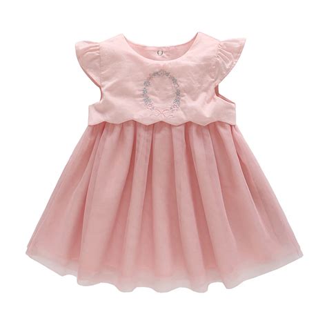 Baby Cute Pink Sleeveless Dresses Toddler Baby Girls Summer Tutu Dress