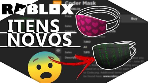 Roblox Novos Itens E Mascaras Novas Foram LanÇadas No Catalog Youtube