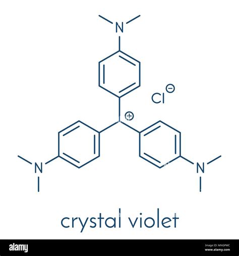 Crystal Gentian Violet Molecule Dye Used In Gram Staining Of