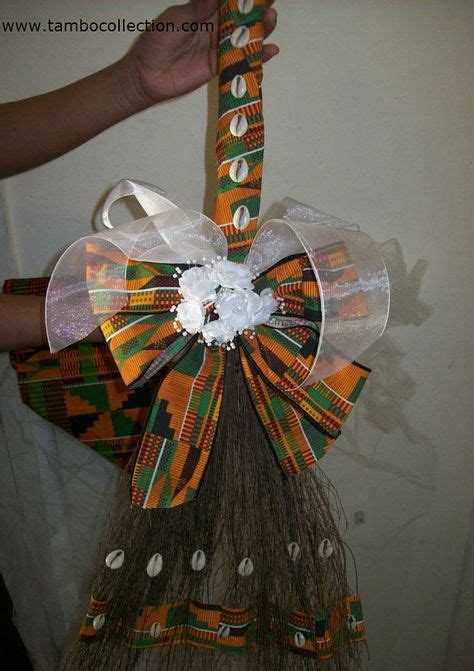 The Cowrie Shell Wedding Broom Kente African American Wedding Broom African Bridal African