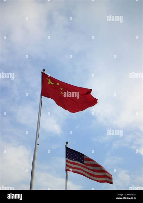 Chinese American Flags Hi Res Stock Photography And Images Alamy