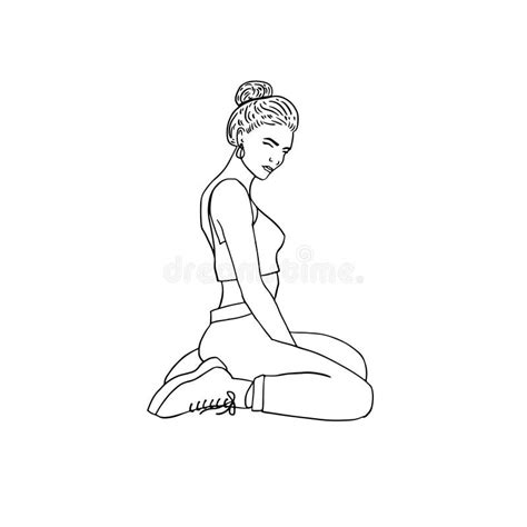 Logo Woman Back Sitting Stock Illustrations 190 Logo Woman Back