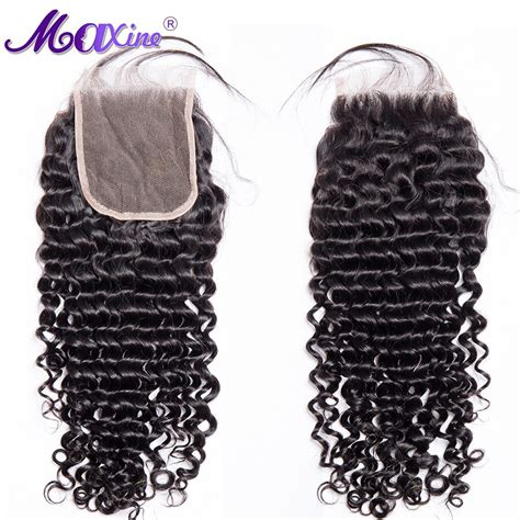 Deep Wave Closure X Lace Closure Swiss Lace Medium Brown Maxine Brazilian Hair Inch