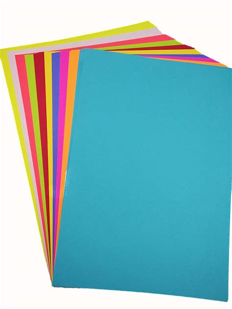 Paraspapermart A4 Size Color Paper Neon Colours 10 Colors X 5 Sheets