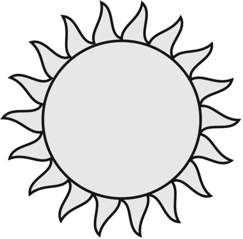 Sun With Rays Black And White Clipart Best