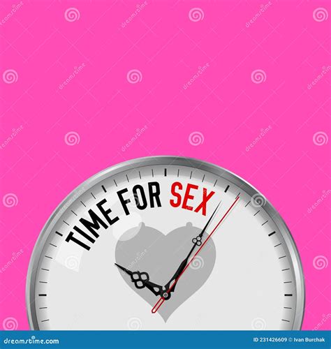 Time For Sex White Vector Clock With Motivational Slogan Analog Metal