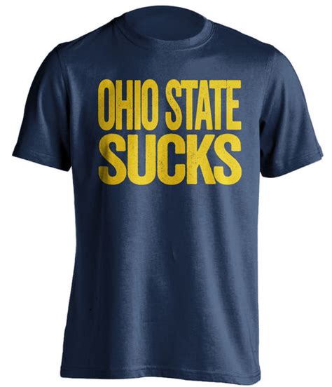 Ohio State Sucks Michigan Wolverines Shirt Text Ver Beef Shirts