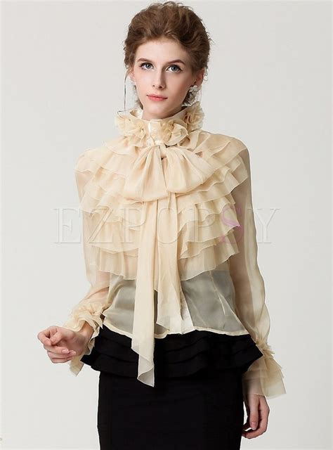 Pin By S On Blouse Flared Sleeves Fashion Ruffle Blouse
