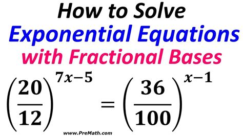 How To Solve Exponential Equation With Fractional Bases Simple Tips