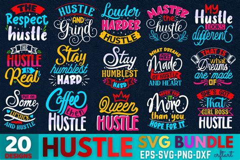 Hustle Svg Bundle Hustle Bundle Graphic By Craftart · Creative Fabrica