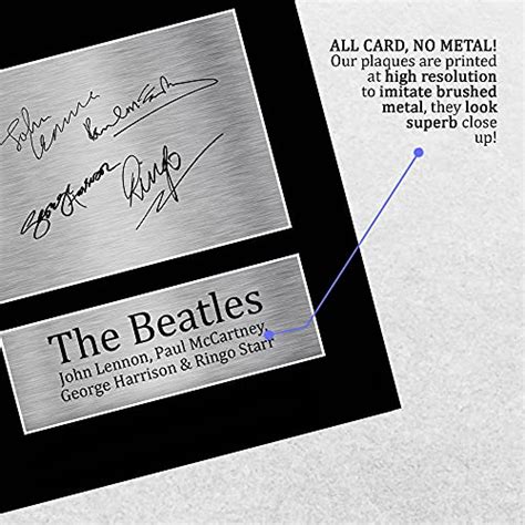 Hwc Trading Beatles Handtekeningen A4 Printed John Lennon Ringo Starr