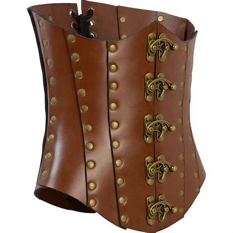Clasped Leather Steampunk Corset Hard Leather Corset Etsy