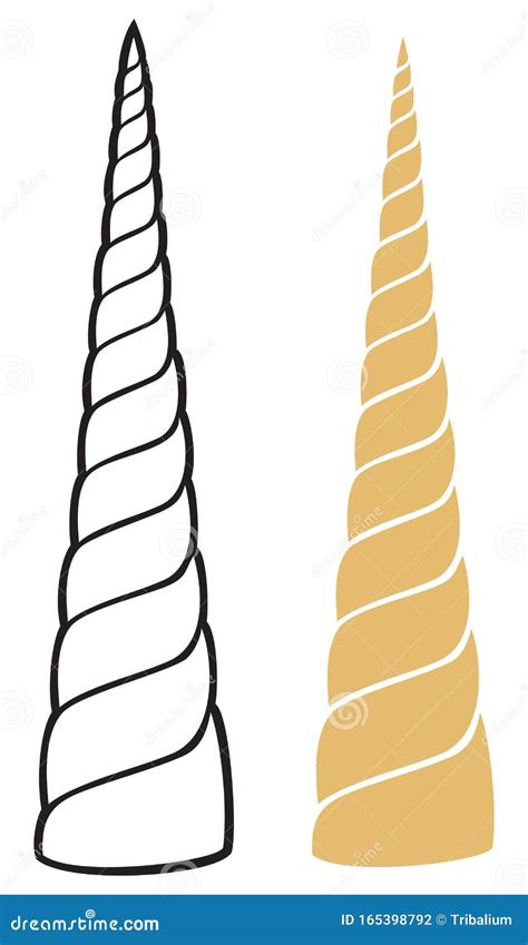 Unicorn Horn Vector Illustration Stock Illustration Illustration Of