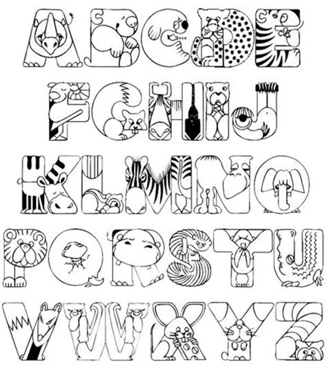 20 Free Printable Alphabet Coloring Pages