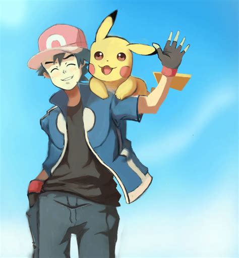 Pokemon Drawing Ash And Pikachu By Animekid77 On Deviantart