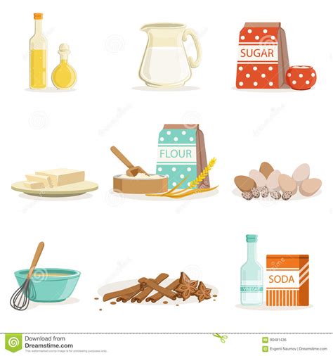 Baking Ingredients And Kitchen Tools And Utensils