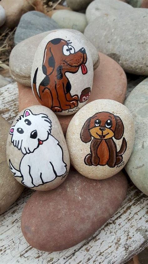 40 Favorite Diy Painted Rocks Animals Dogs For Summer Ideas 40