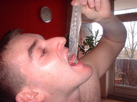 Men Eating Cum From Condoms